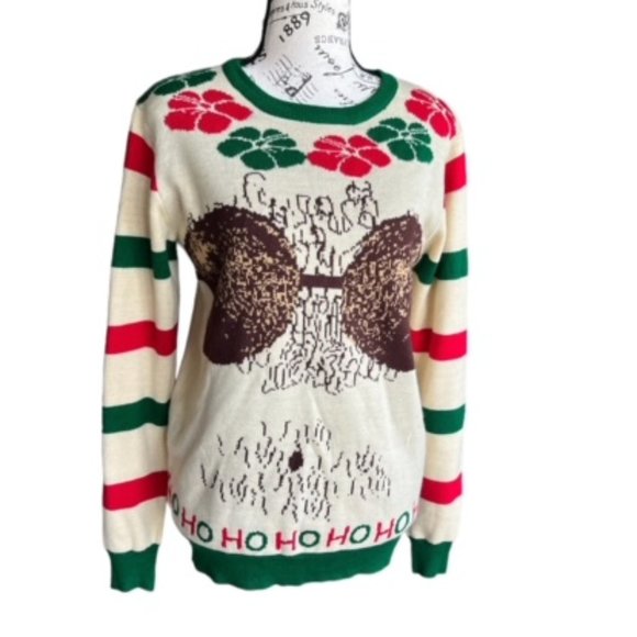 Hawaiian Christmas Sweater "You No Shave?" - Picture 2 of 4